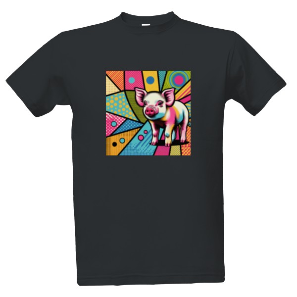 Tričko s potiskem Prase popart